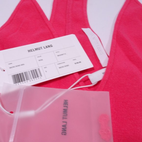 No Inventorie Helmut Lang HELMUT LANG Micro Bond Bra Cropped Knit Top S - Picture 5 of 5